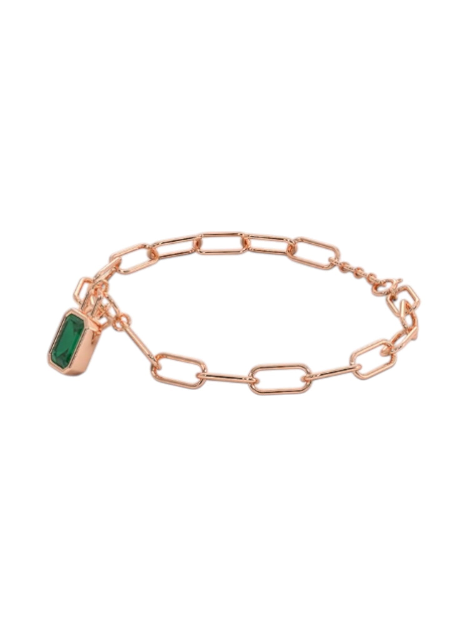 Emerald Bracelet 925 Sterling Silver Elegant Rose Gold Plated For Women By Kesardeep